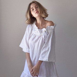 Deiji 05 linen lounge dress